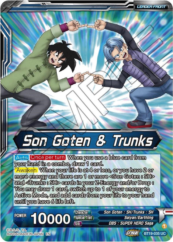 Son Goten y Trunks // Gotenks, Hipo de fusión (BT19-035) [Ambición del luchador] 