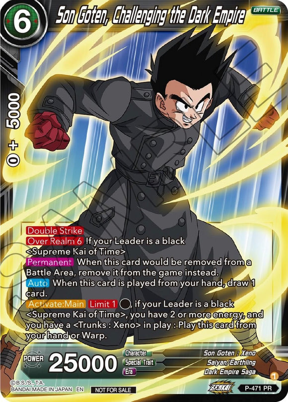 Son Goten, desafiando al Imperio Oscuro (Z03 Dash Pack) (P-471) [Tarjetas de promoción] 