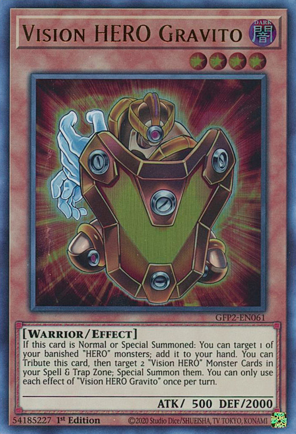 Vision HERO Gravito [GFP2-EN061] Ultra raro 