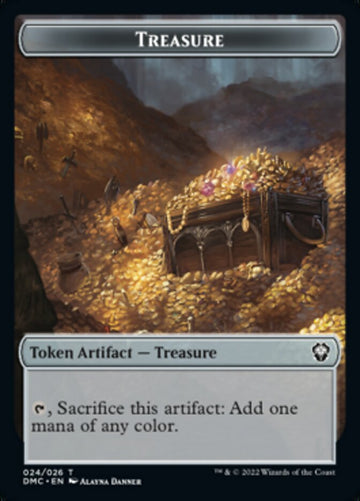 Bird (002) // Treasure Double-Sided Token [Dominaria United Tokens] - 0