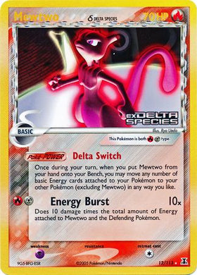 Mewtwo (12/113) (Especie Delta) (Estampado) [EX: Especie Delta] 