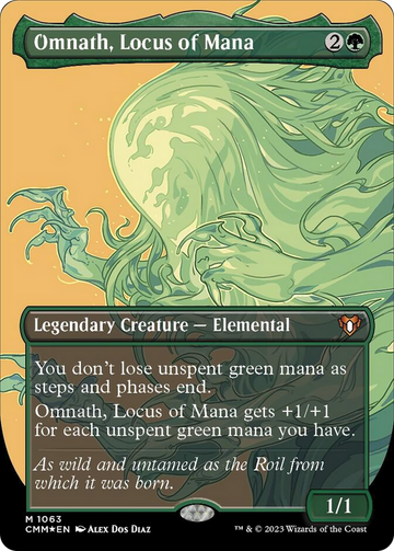 Omnath, Locus of Mana (marco texturizado sin bordes) [Commander Masters] 