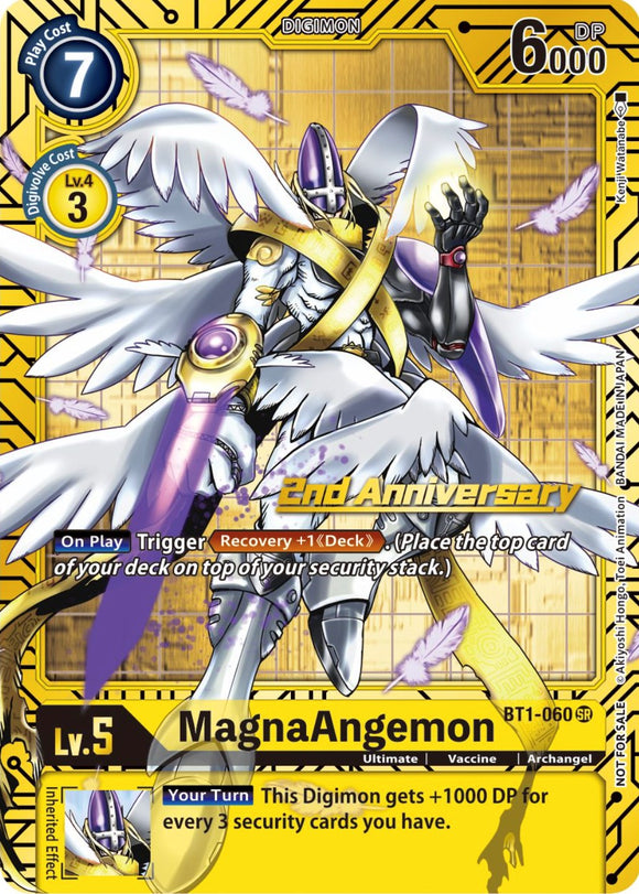 MagnaAngemon [BT1-060] (juego de cartas del 2.º aniversario) [Lanzamiento de cartas especiales de promoción] 