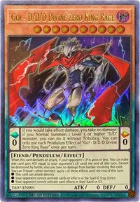 ¡Vamos! - D/D/D Divine Zero King Rage [YA07-EN001] Ultra Raro 
