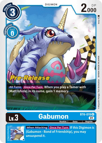 Gabumon [BT6-019] [Tarjetas de prelanzamiento de Double Diamond] 