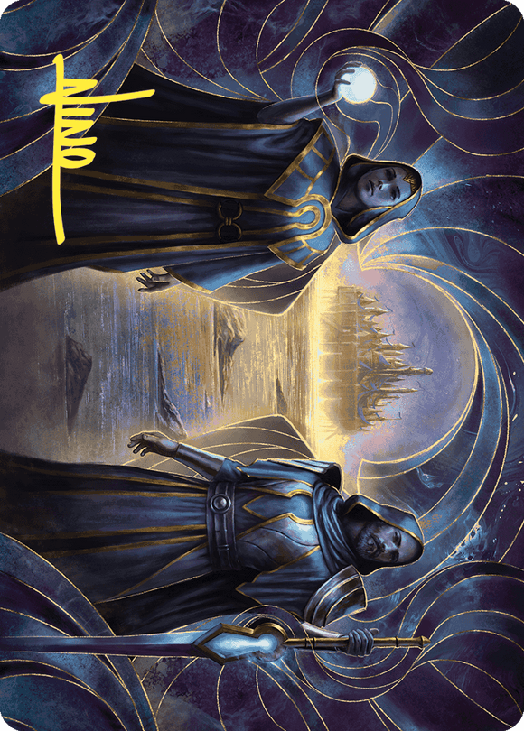 Tarjeta de arte de la Corte de Vantress (firma estampada en oro) [Serie de arte Wilds of Eldraine] 
