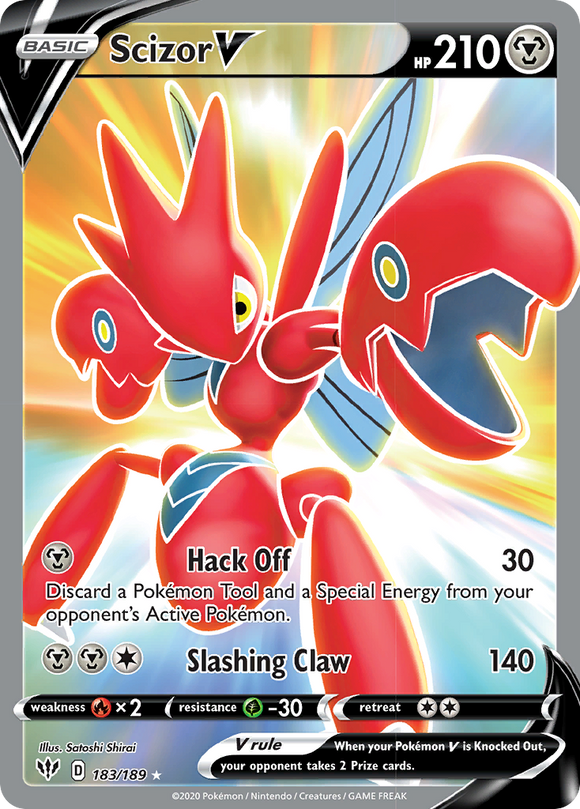 Scizor V (183/189) [Espada y escudo: oscuridad en llamas] 