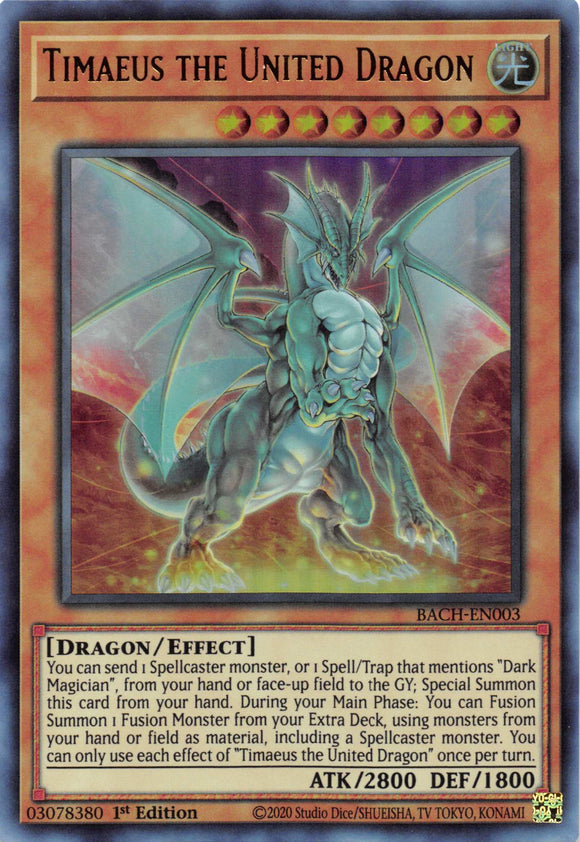 Timaeus el Dragón Unido [BACH-EN003] Ultra Raro 