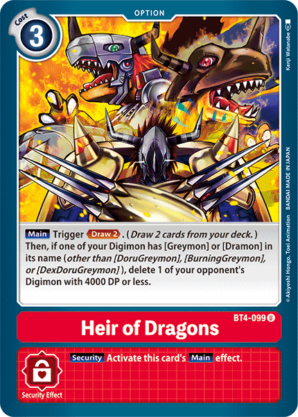 Heredero de dragones [BT4-099] [Gran leyenda] 