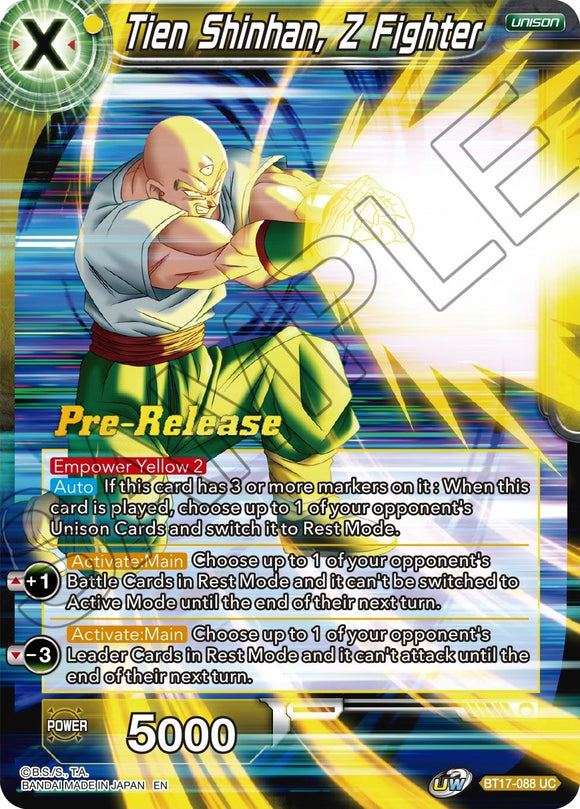 Tien Shinhan, Z Fighter (BT17-088) [Promociones previas al lanzamiento de Ultimate Squad] 