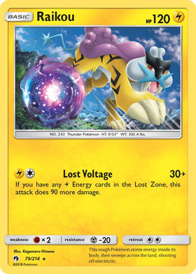 Raikou (79/214) (Exclusivo de la baraja temática) [Sol y Luna: Trueno perdido] 