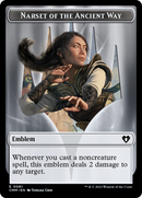 Narset of the Ancient Way Emblem // Wizard Double-Sided Token [Commander Masters Tokens]-1