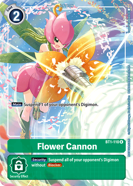 Cañón de flores [BT1-110] (Caja de evolución del domador) [Promociones de lanzamiento de la versión 1.0 del potenciador especial] 