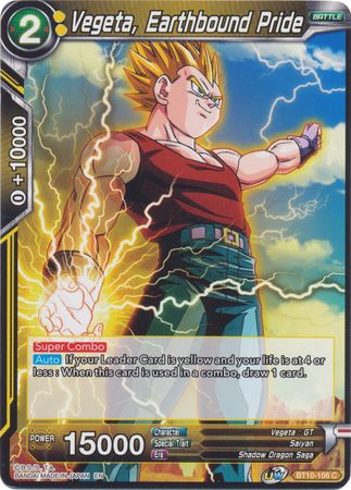 Vegeta, Orgullo Terrestre (BT10-106) [El ascenso del guerrero unísono] 