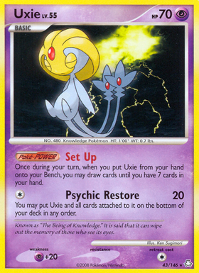Uxie (43/146) [Diamante y Perla: Leyendas despertadas] 