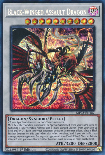 Dragón de asalto de alas negras [MP23-EN187] Prismático Secreto Raro 