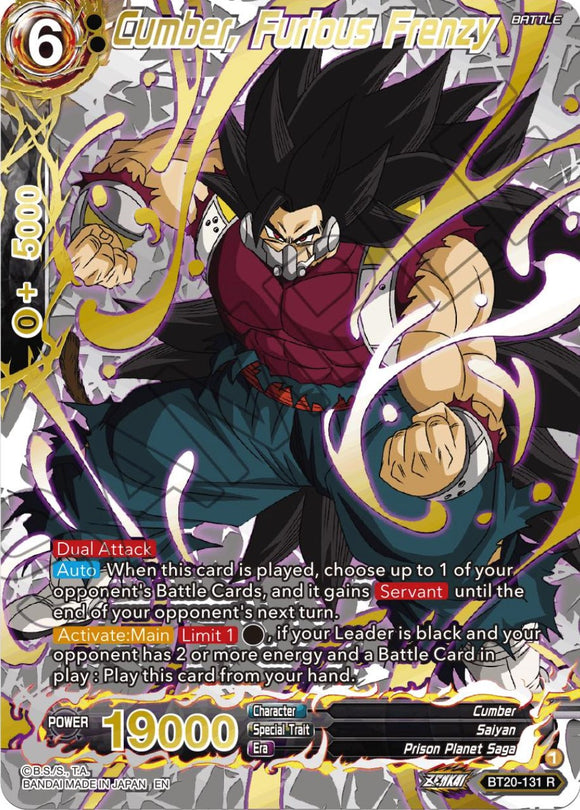 Cumber, Furious Frenzy (con sello dorado) (BT20-131) [Poder absorbido] 