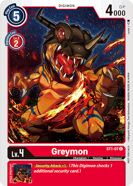 Greymon [ST1-07] (Arte alternativo) [Mazo inicial: Gaia Red] 