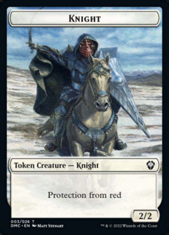 Ficha de doble cara de Soldado // Caballero [Dominaria United Tokens] 