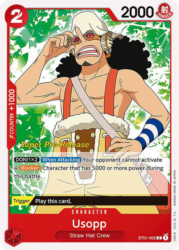 Usopp [Super Baraja de inicio de prelanzamiento: Tripulación del Sombrero de Paja] 