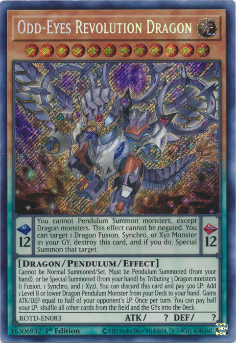 Dragón revolucionario de ojos anómalos [ROTD-EN083] Raro secreto 