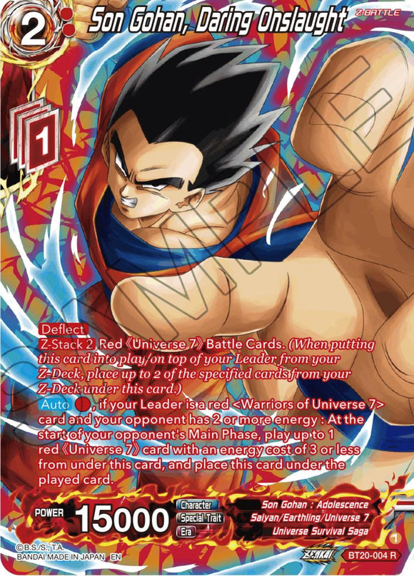 Son Gohan, Ataque atrevido (Lámina plateada) (BT20-004) [Poder absorbido] 