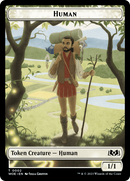 Human // Food (0010) Double-Sided Token [Wilds of Eldraine Tokens]-1