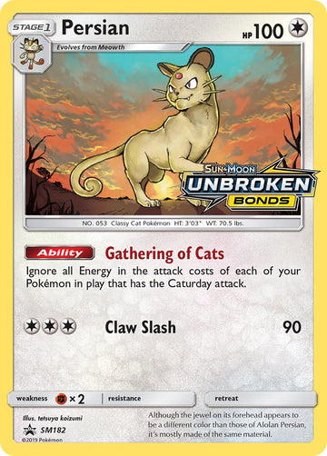 Persa (SM182) [Sun &amp; Moon: promociones de Black Star] 