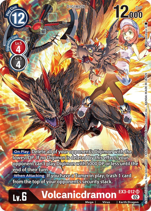 Volcanicdramon [EX3-012] (Arte alternativo) [Rugido dracónico]