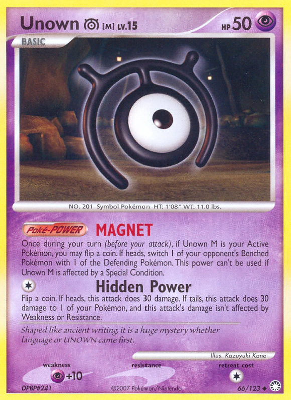 Unown M (66/123) [Diamante y Perla: Tesoros Misteriosos] 
