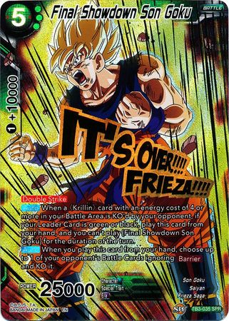 Enfrentamiento final Son Goku (SPR) (TB3-035) [Choque de destinos] 