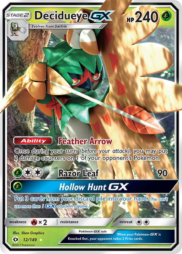 Decidueye GX (12/149) [Sol y Luna: conjunto básico] 