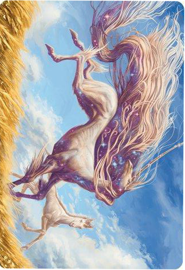 Tarjeta de arte del unicornio de Nyxborn [Serie de arte Modern Horizons 3] 