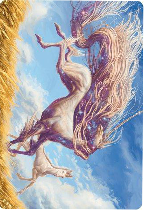 Tarjeta de arte del unicornio de Nyxborn [Serie de arte Modern Horizons 3] 