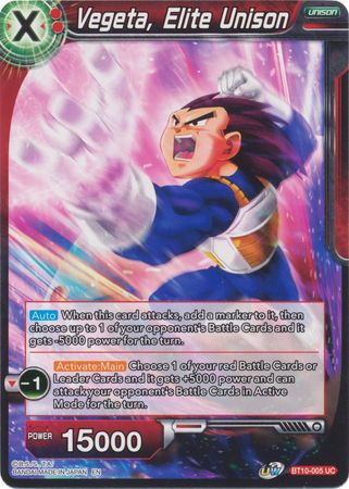 Vegeta, Elite Unison (BT10-005) [El ascenso del guerrero Unison] 