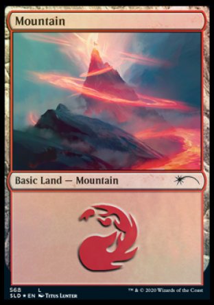 Montaña (lanzamiento de hechizos) (568) [Promociones de Secret Lair] 