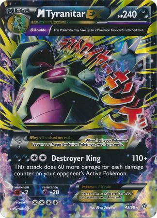M Tyranitar EX (43/98) (Tarjeta gigante) [XY: Orígenes antiguos] 