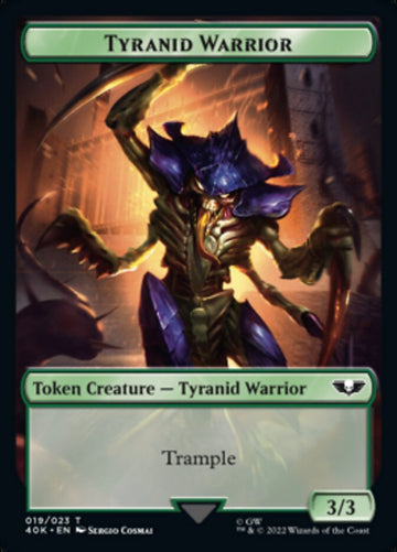 Tyranid (017) // Tyranid Warrior Double-Sided Token (Surge Foil) [Warhammer 40,000 Tokens] - 0