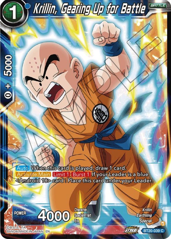 Krillin, preparándose para la batalla (BT20-039) [Poder absorbido] 
