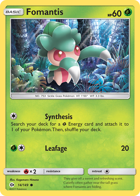 Fomantis (14/149) [Sol y Luna: Conjunto básico] 