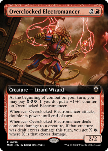 Electromancer overclockeado (ilustración ampliada) [Comandante de Modern Horizons 3] 