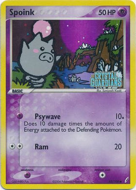 Spoink (62/100) (Estampado) [EX: Guardianes de cristal] 