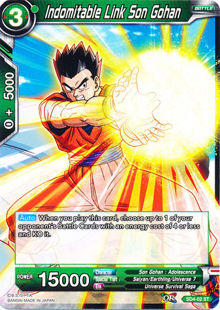 Link Indomable Son Gohan (Baraja de inicio - El guardián de los namekianos) (SD4-02) [Guerra colosal] 