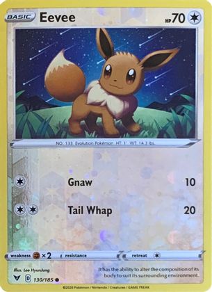 Eevee (130/185) (Holo cosmos inverso) [Espada y escudo: voltaje vívido] 