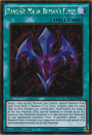 Magia de subida de rango Fuerza de Barian [PGL2-EN058] Oro Raro 