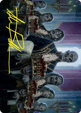 Tarjeta de arte Morir para servir (firma estampada en oro) [Serie de arte Innistrad: Crimson Vow] 