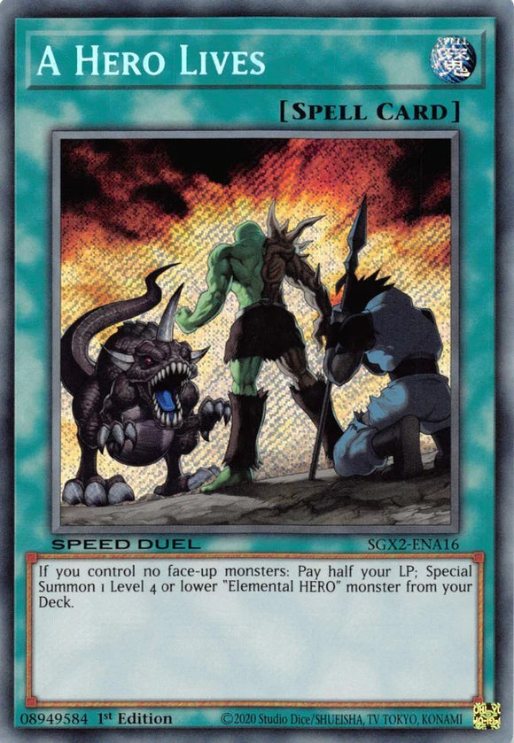 Un héroe vive [SGX2-ENA16] Secreto raro 