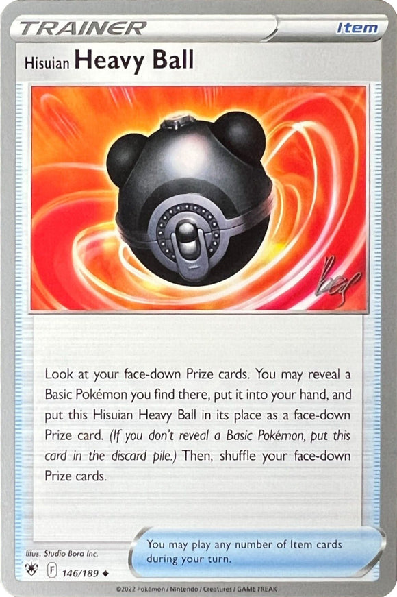 Hisuian Heavy Ball (146/189) (Cheryl Again - Sebastian Lashmet) [Campeonato Mundial 2022] 