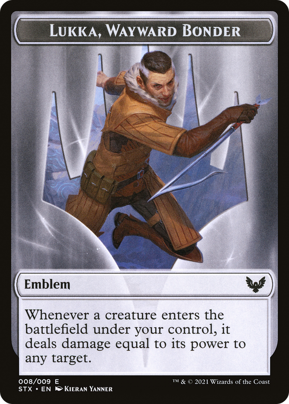 Pest // Lukka, ficha con emblema de vínculo rebelde de doble cara [Secret Lair: de fichas lindas a fichas brutales] 