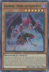 Blackwing - Simoon el Viento Venenoso (Verde) [LDS2-EN040] Ultra Raro 